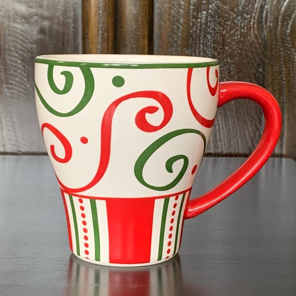 Pier 1 Imports Christmas Stripes Ironstone Mug - Picture 2 of 9